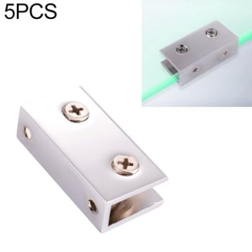 Zinc Alloy 12mm Rectangular Glass Fixing Clamp Bracket - 1
