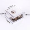 Zinc Alloy Square Glass Fixing Clamp, Size L, Bright Bracket - 2