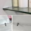 Zinc Alloy Square Glass Fixing Clamp, Size L, Bright Bracket - 5