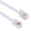 4 Core RJ11 Male-Male Spring Telephone Extension Cord 2m White - 3