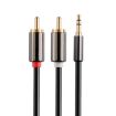 Gold Plated 3.5mm Jack to 2 RCA Male Stereo Audio Cable 1m - 3