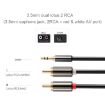 3m Gold Plated 3.5mm Jack to Dual RCA Male Stereo Cable - 3