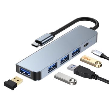 BYL-2301T 5 in 1 USB-C Docking Station HUB Adapter - 1