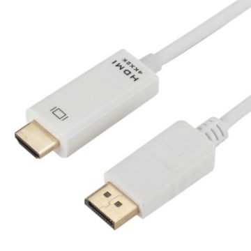4K x 2K DP to HDMI Converter Cable - 1.8m (White) - 1