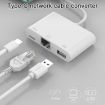 NK-107 TC 3 in 1 USB-C to USB + Ethernet + Power Adapter - 5