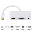 USB 2.0/Audio/VGA/HDMI to USB-C Hub Adapter (White) - 1