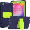 Samsung Galaxy Tab A8.0 2019 Shockproof Case with Holder, Navy/Lime - 1