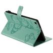 Galaxy Tab A 8.0 Butterfly Pattern Flip Case with Slots (Green) - 4