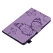 Galaxy Tab A 8.0 Case: Butterfly Pattern, Wallet & Card Slots, Purple - 5