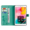 Galaxy Tab A 8.0 2019 Green Cat & Woman Flip Case with Wallet - 3