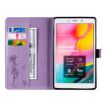 Galaxy Tab A 8.0 (2019) Woman & Cat Pattern Flip Case, Purple - 3