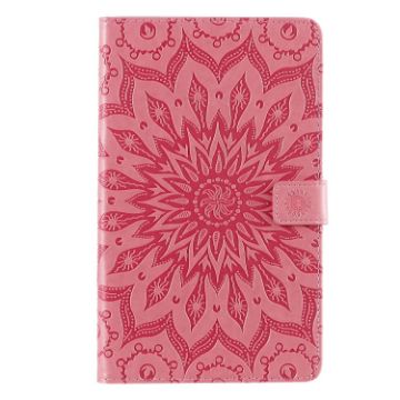 Sunflower Pattern Flip Case for Galaxy Tab A 8.0 (2019) - Pink - 1