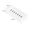 ORICO CT2U3-7AB-WH 7-Port USB HUB with Switches, EU Plug (White) - 2