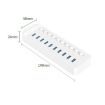 ORICO CT2U3-10AB-WH 10 Port USB HUB with Switches, EU Plug (White) - 2
