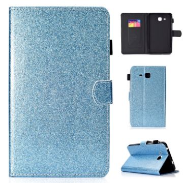 Galaxy Tab A 7.0 (2016) T280 Glitter Flip Case with Card Slot (Blue) - 1