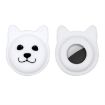 Cute Cartoon Pet Collar Tracker Silicone Case for AirTag (White) - 1