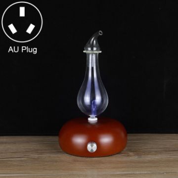 Wood Essential Oil Diffuser Aromatherapy Machine, AU Plug, Dark Brown - 1