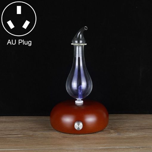 Wood Essential Oil Diffuser Aromatherapy Machine, AU Plug, Dark Brown - 1