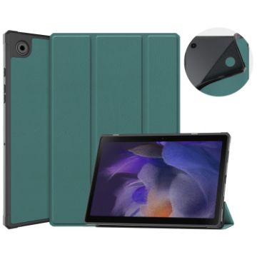 Samsung Galaxy Tab A8 2021 Dark Green Leather Case Holder - 1