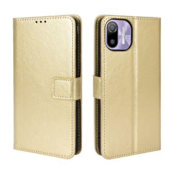 Ulefone Note 6/6P Crazy Horse Texture Leather Case Gold - 1
