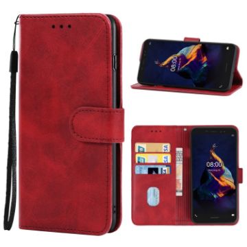 Red Leather Phone Case for Ulefone Armor X8 - 1