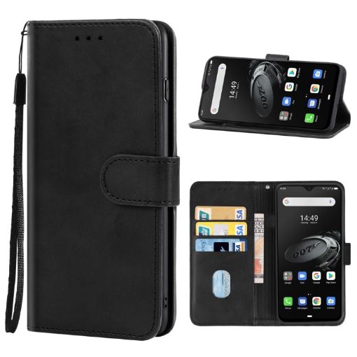 Black Leather Phone Case for Ulefone Armor 7E - 1
