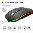 HXSJ M103FG Wireless Mouse 1600dpi 2.4G+Bluetooth RGB Black - 2