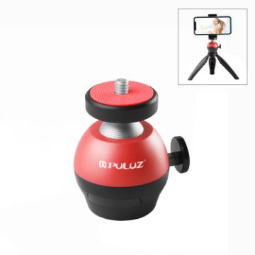 PULUZ Red Aluminum Alloy Ball Head Tripod Adapter 1/4" Screw - 1