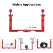 PULUZ Red Dual Handles Aluminum Tray Stabilizer for Cameras - 5
