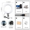 PULUZ 6.2" RGBW LED Ring Light, 10 Modes, 8 Colors, with Tripod Head - 3