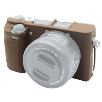 PULUZ Silicone Case for Sony ILCE-6300/A6400 (Coffee) - 1