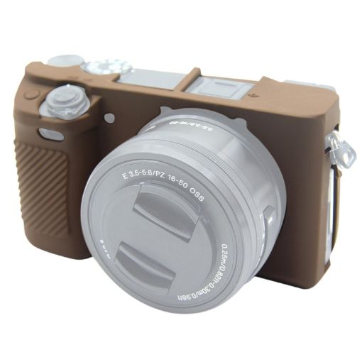 PULUZ Silicone Case for Sony ILCE-6300/A6400 (Coffee) - 1
