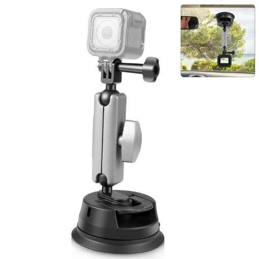 PULUZ Car Suction Cup Mount with Adapter & Long Screw - 1