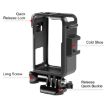 DJI Osmo Action Pro 5/4/3 PULUZ Frame Cage with Cold Shoes (Black) - 3