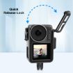 DJI Osmo Action Pro 5/4/3 PULUZ Frame Cage with Cold Shoes (Black) - 4