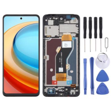ZTE Blade A75 4G/V60 LCD Screen Digitizer with Frame (Black) - 1