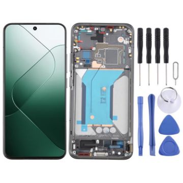 Xiaomi 14 AMOLED Original LCD Screen Assembly with Frame (Black) - 1