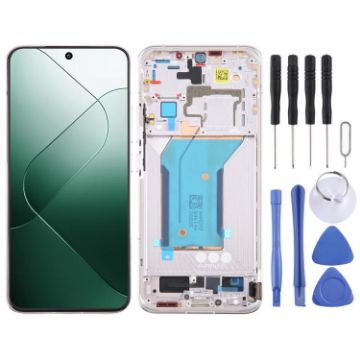 Xiaomi 14 Purple AMOLED Original LCD Screen with Frame Assembly - 1