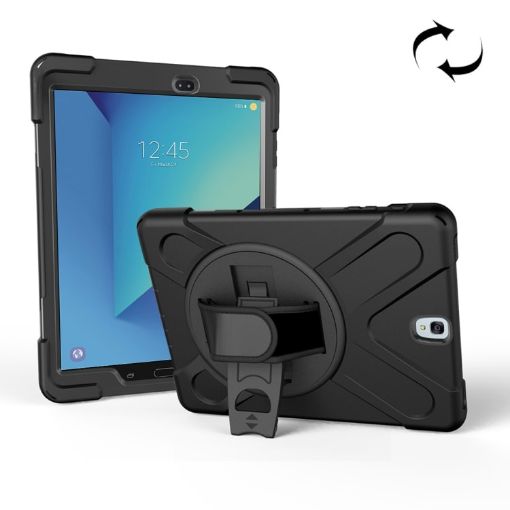 Galaxy Tab S3 9.7" T820 Rotating PC+Silicone Case with Holder - 1
