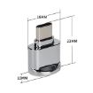 USB-C Male TF Card OTG Adapter with Keychain (Silver Aluminum Alloy) - 3