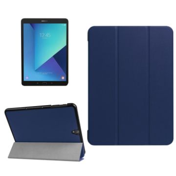 Galaxy Tab S3 9.7" T820/T825 Flip Leather Case, Dark Blue - 1