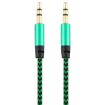 K10 Nylon Braided 3.5mm Male to Male Audio Cable, 1m, Green, 3 PCS - 2