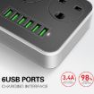 LDNIO SC3604 Multi-function 6 USB Ports Socket, 2m Cable, US Plug - 6