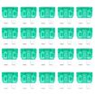 100 PCS 30A Auto Mini Blade Fuse, DC 12V, Green - 1