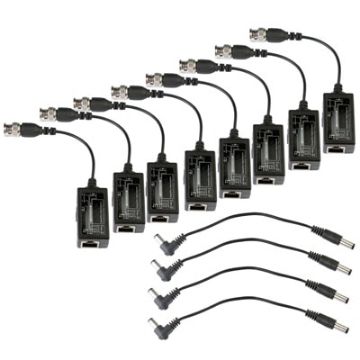 Black CCTV Camera BNC Video Balun Transceiver Equipment - 1