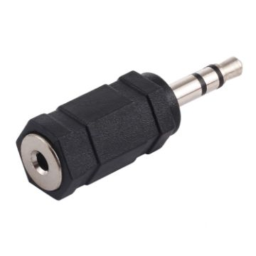 3.5mm to 2.5mm Audio Adapter - Male to Female, Black - 1