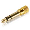 Gold Plated 6.35mm to 3.5mm Stereo Jack Adapter Socket - 2