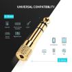 Gold Plated 6.35mm to 3.5mm Stereo Jack Adapter Socket - 4