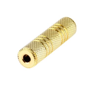 Gold Plated 3.5mm Female to Stereo Jack Adapter Socket - 1