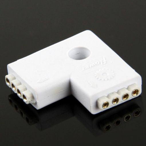 L Shape 4 Pin Female Connector for RGB LED Strip - 1